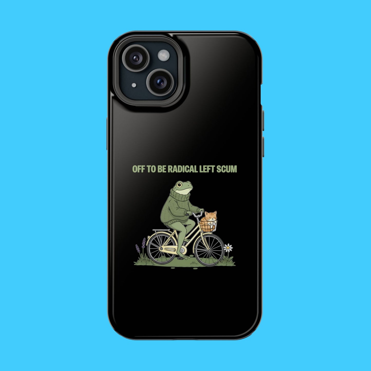Portland Frog Radical Left Scum Magnetic Phone Case – Dual Layer Impact Resistant Cover | Funny Political Humor MagSafe iPhone & Samsung Case