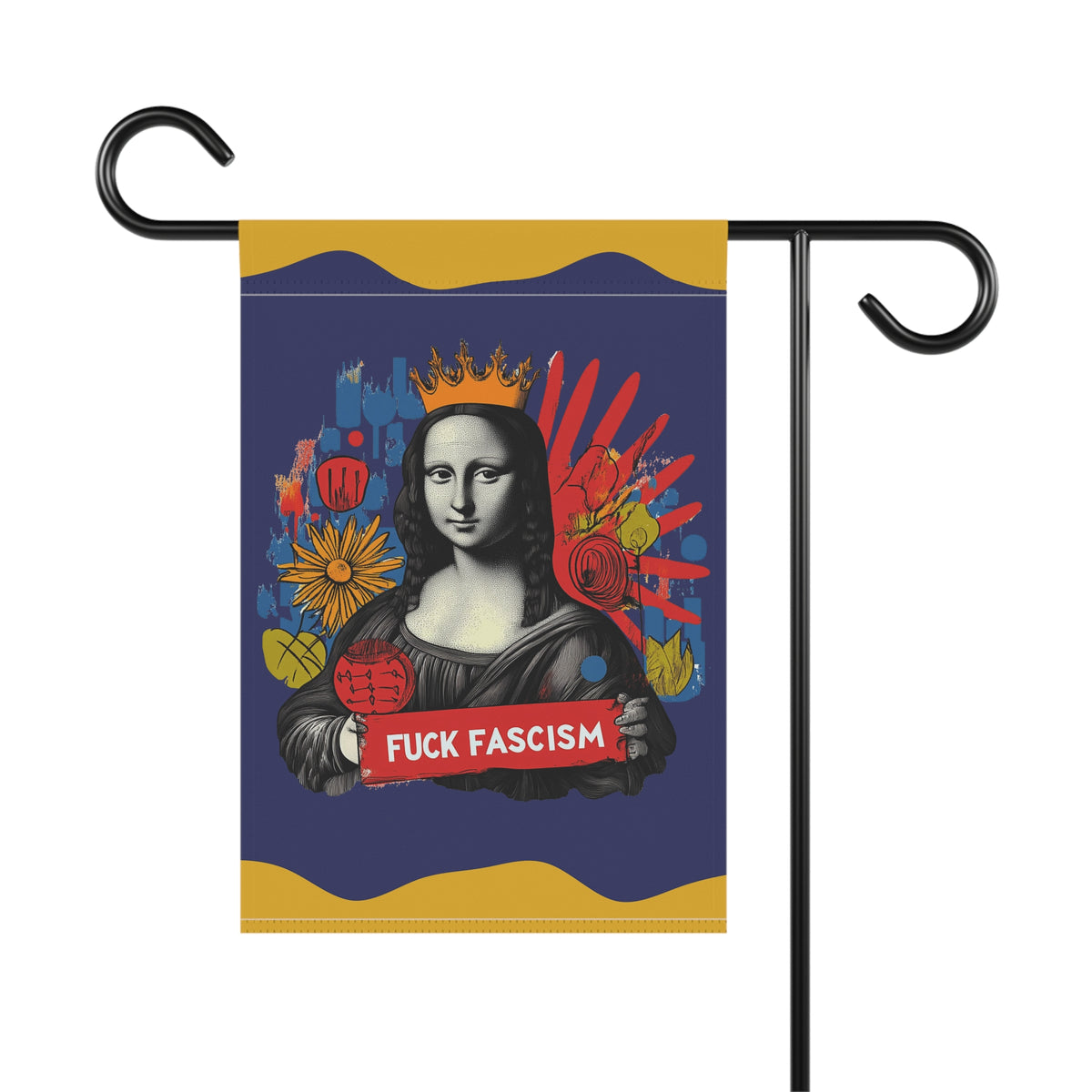 F*ck Fascism Mona Lisa Garden Flag