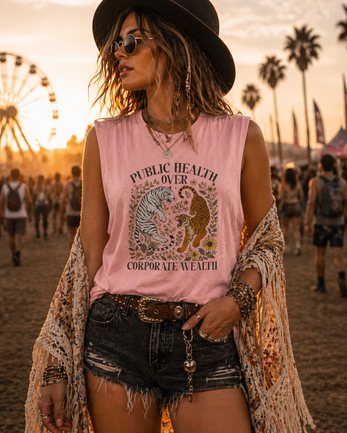 PUBLIC HEALTH OVER CORPORATE WEALTH TANK TOP