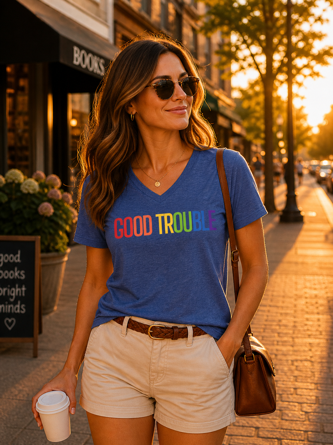Rainbow Pride LGBTQ V-Neck T-Shirt – Lightweight Cotton Tee | Unisex Pride Graphic Empowerment Shirt