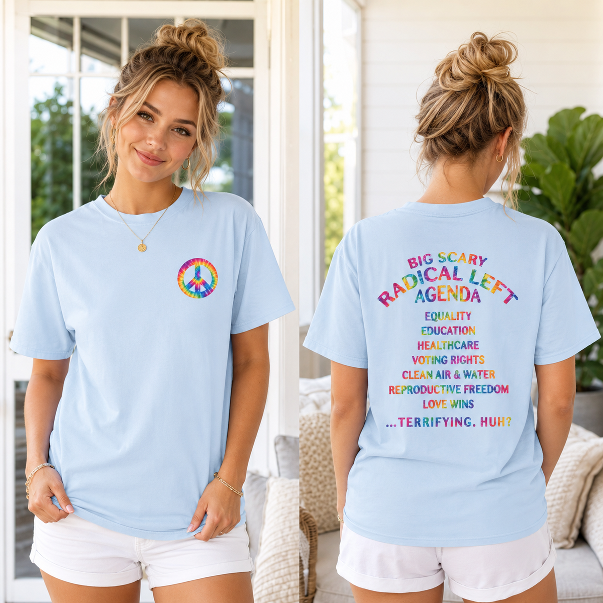 Big Scary Radical Left Agenda Tie Dye T-Shirt