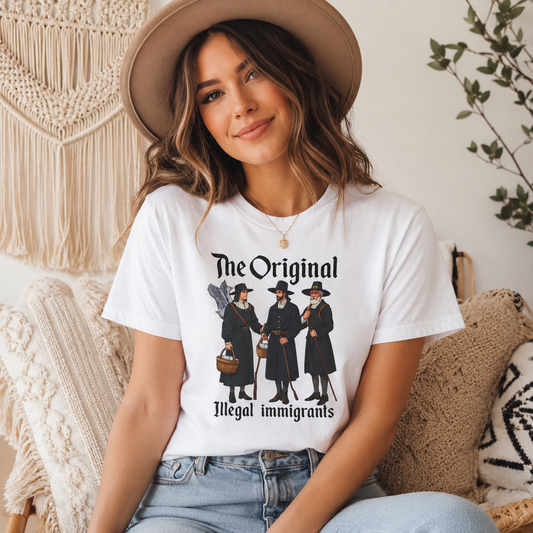 Original Illegal Immigrants T-Shirt – Garment Dyed Tee | History Humor Shirt