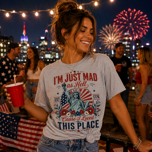 Patriotic “I’m Just Mad as Hell” Graphic T-Shirt