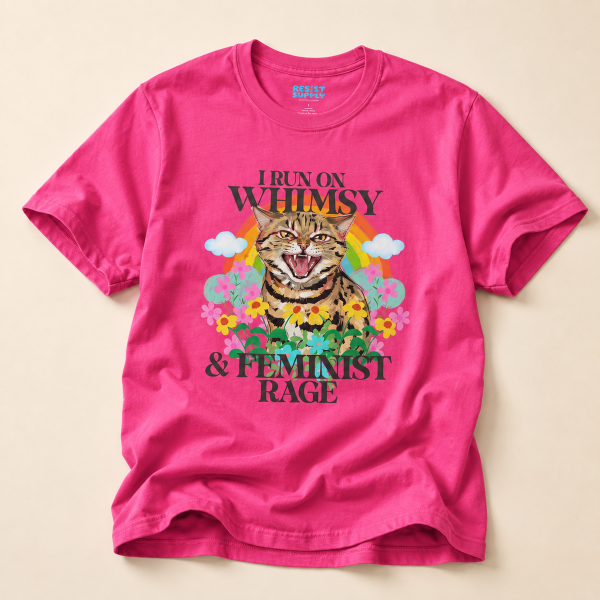 I Run on Whimsy & Feminist Rage Graphic Tee