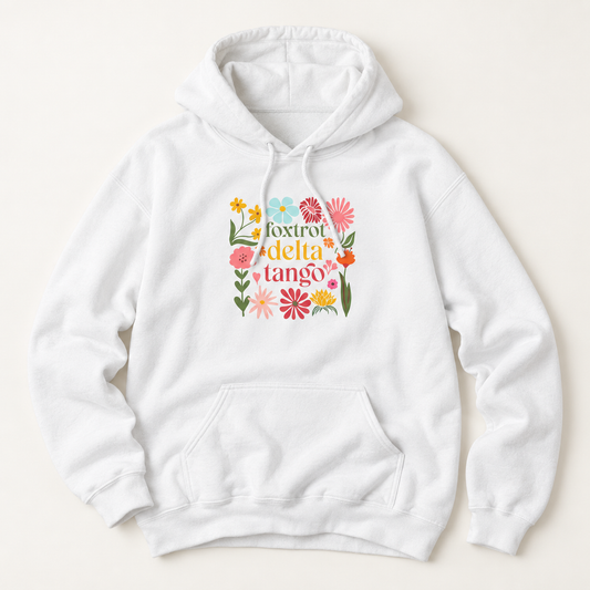 Floral Foxtrot Delta Tango Hoodie