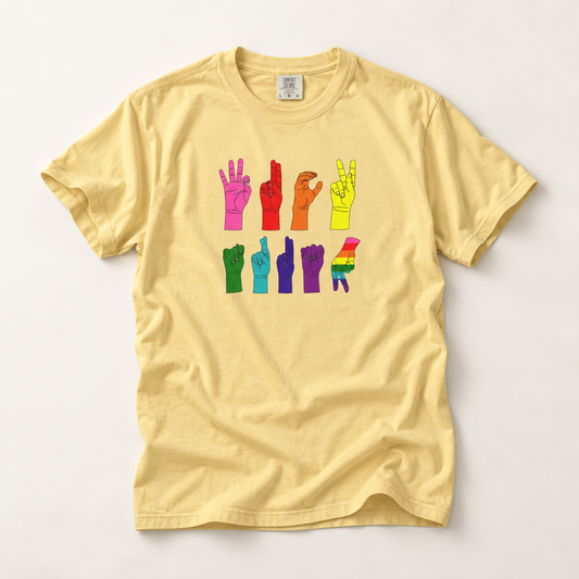 American Sign Language F*ck Trump Boxy Graphic T-Shirt