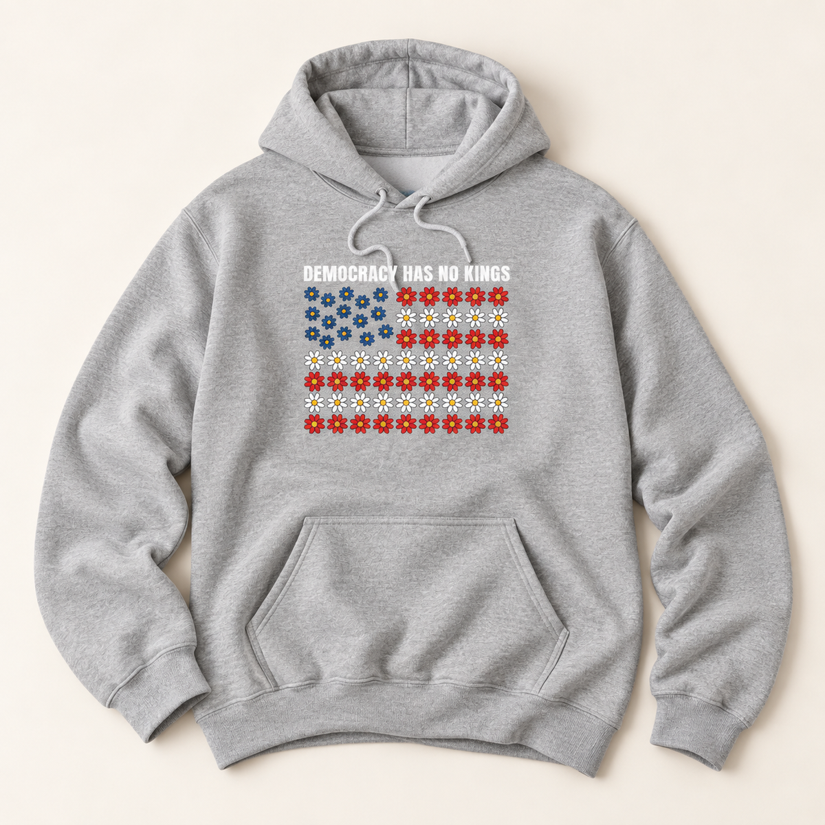 Democracy Has No Kings Patriotic Flag Hoodie