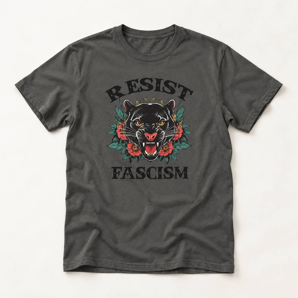 Resist Fascism Unisex Garment-Dyed T-Shirt - Empowering Statement Tee
