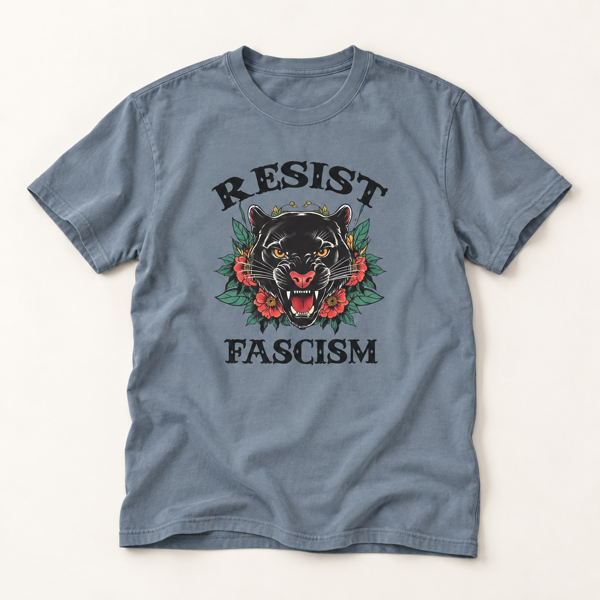 Resist Fascism Unisex Garment-Dyed T-Shirt - Empowering Statement Tee