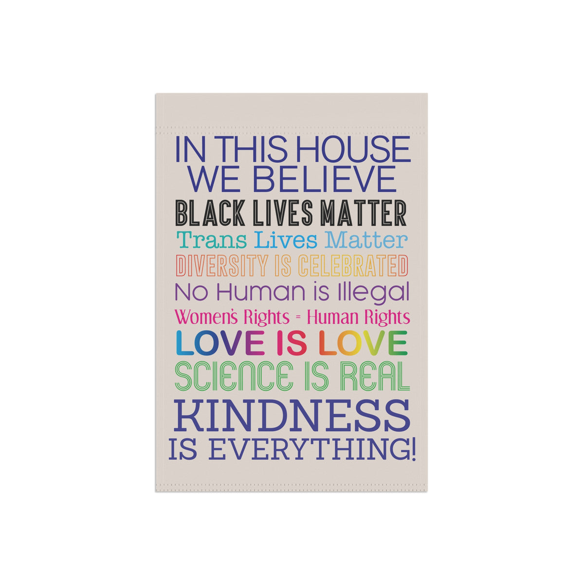 In This House We Believe Garden Banner