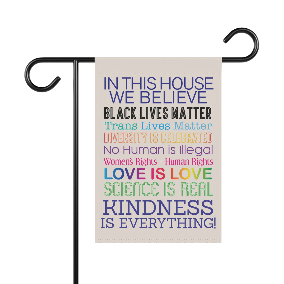 In This House We Believe Garden Banner