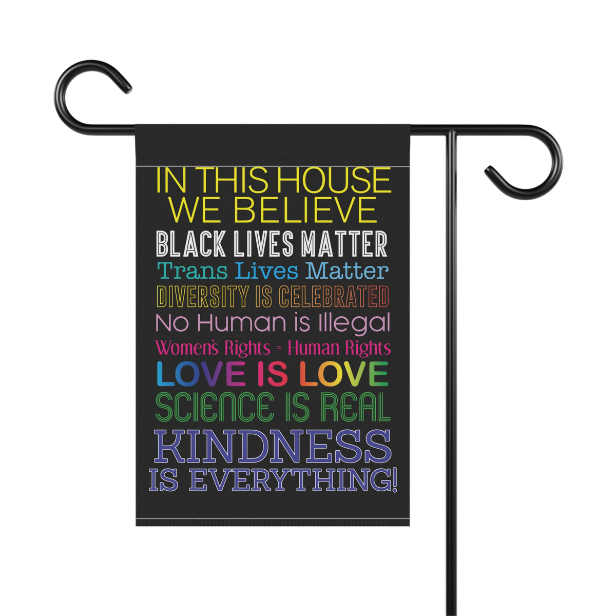 In This House We Believe Garden Banner