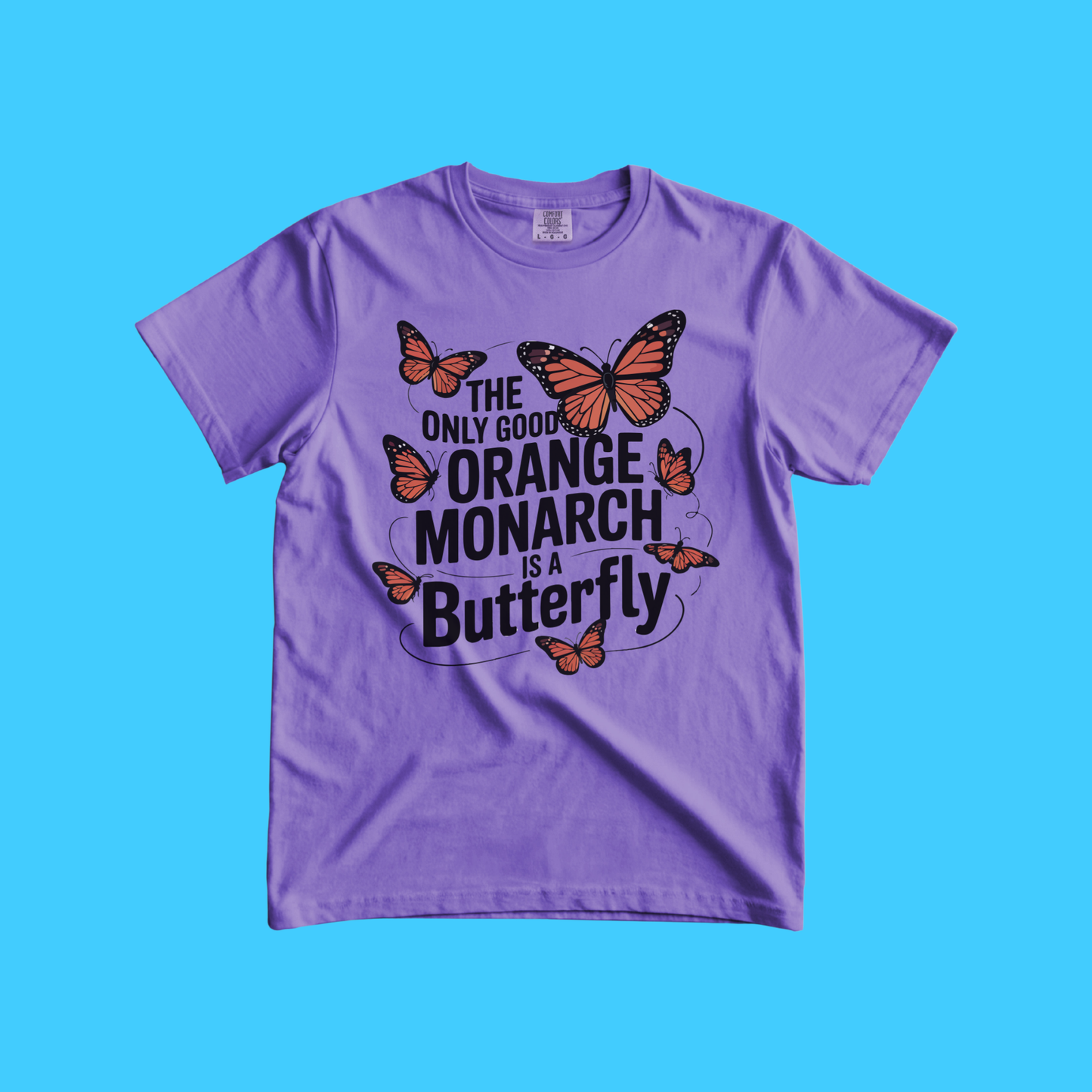 Butterfly Boxy Tee - Unisex Cotton Shirt With Whimsical Art & Soft Breathable Fabric