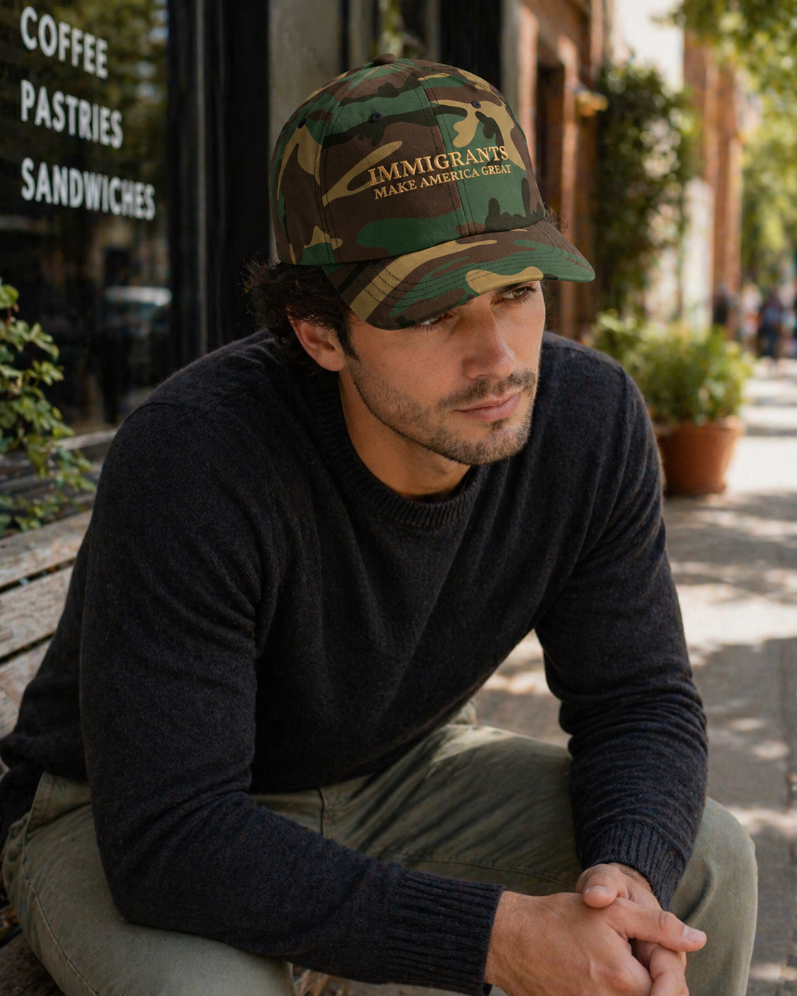 Immigrants Make America Great Camo Dad Cap