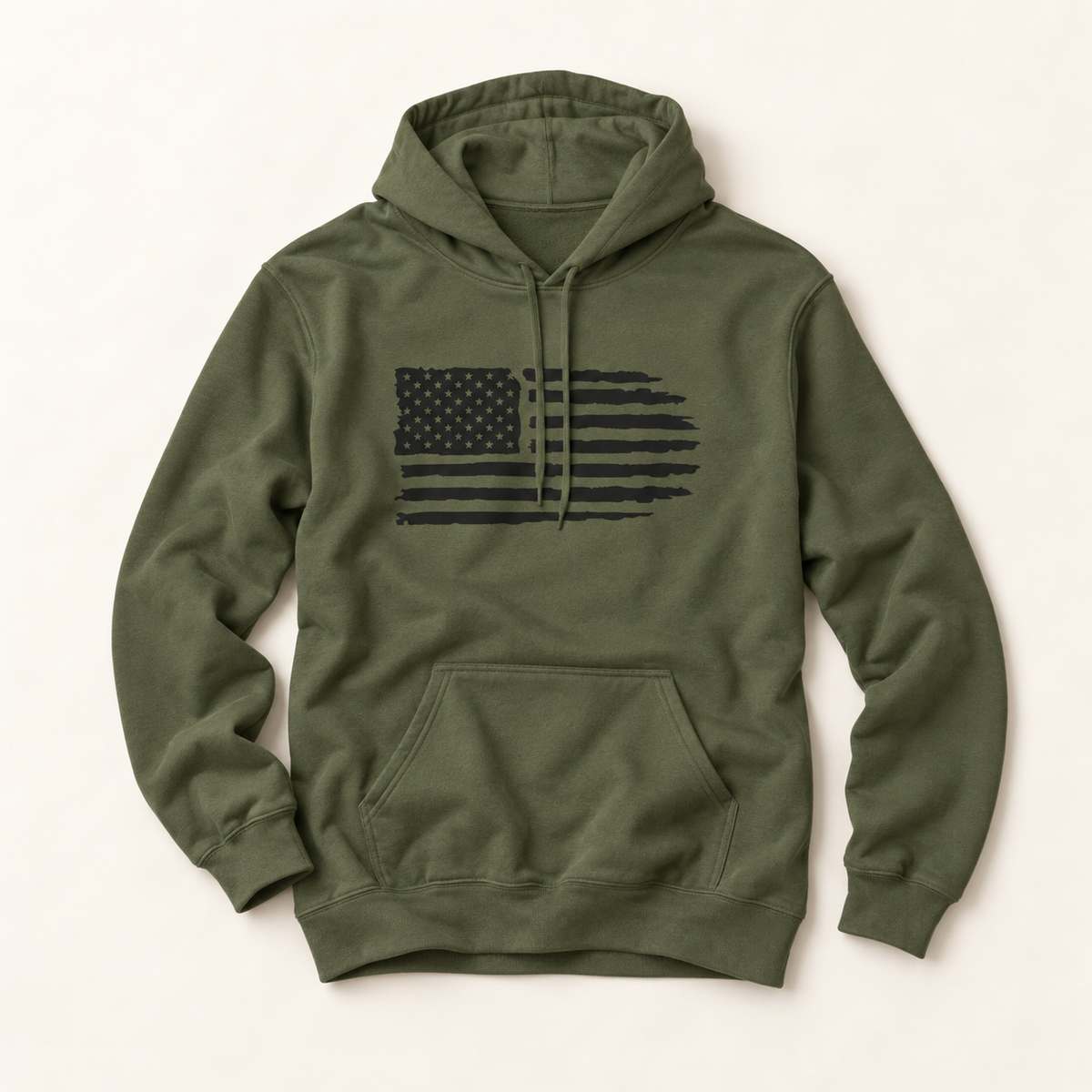Distressed American Flag Hoodie