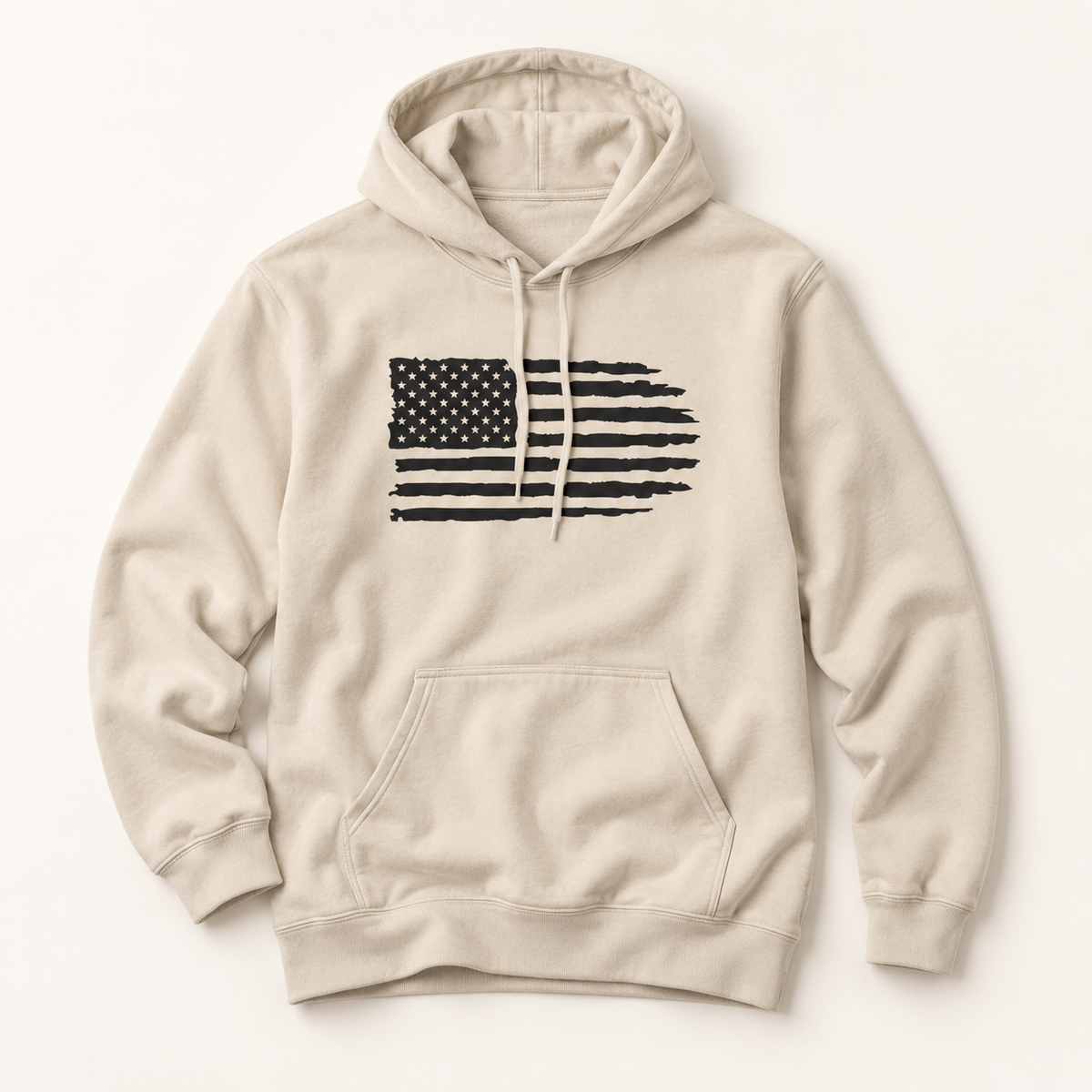 Distressed American Flag Hoodie