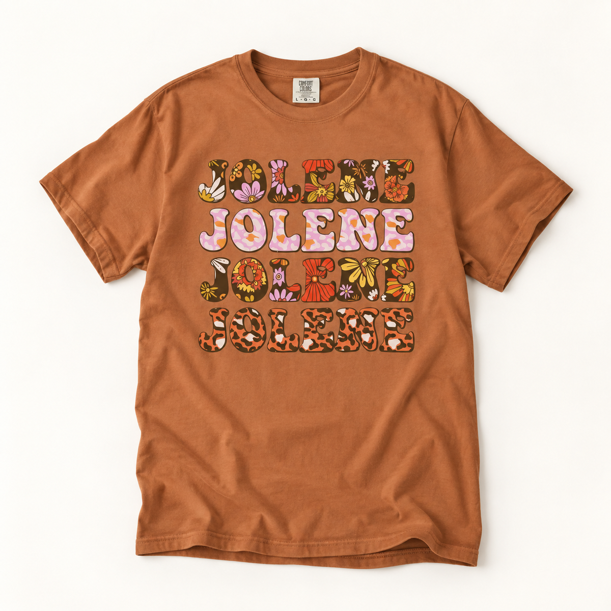 Jolene Jolene Jolene Jolene Floral Retro T-Shirt