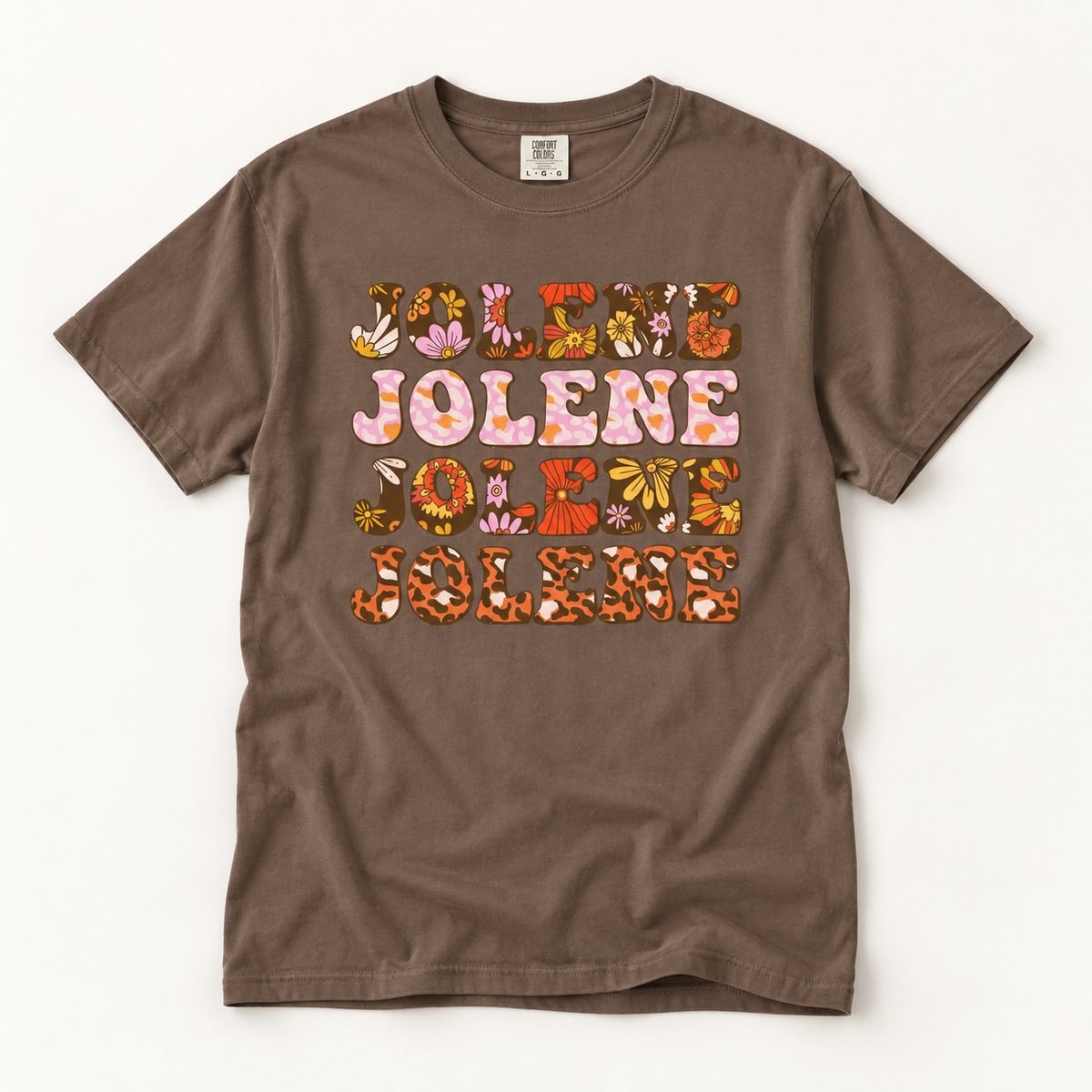 Jolene Jolene Jolene Jolene Floral Retro T-Shirt