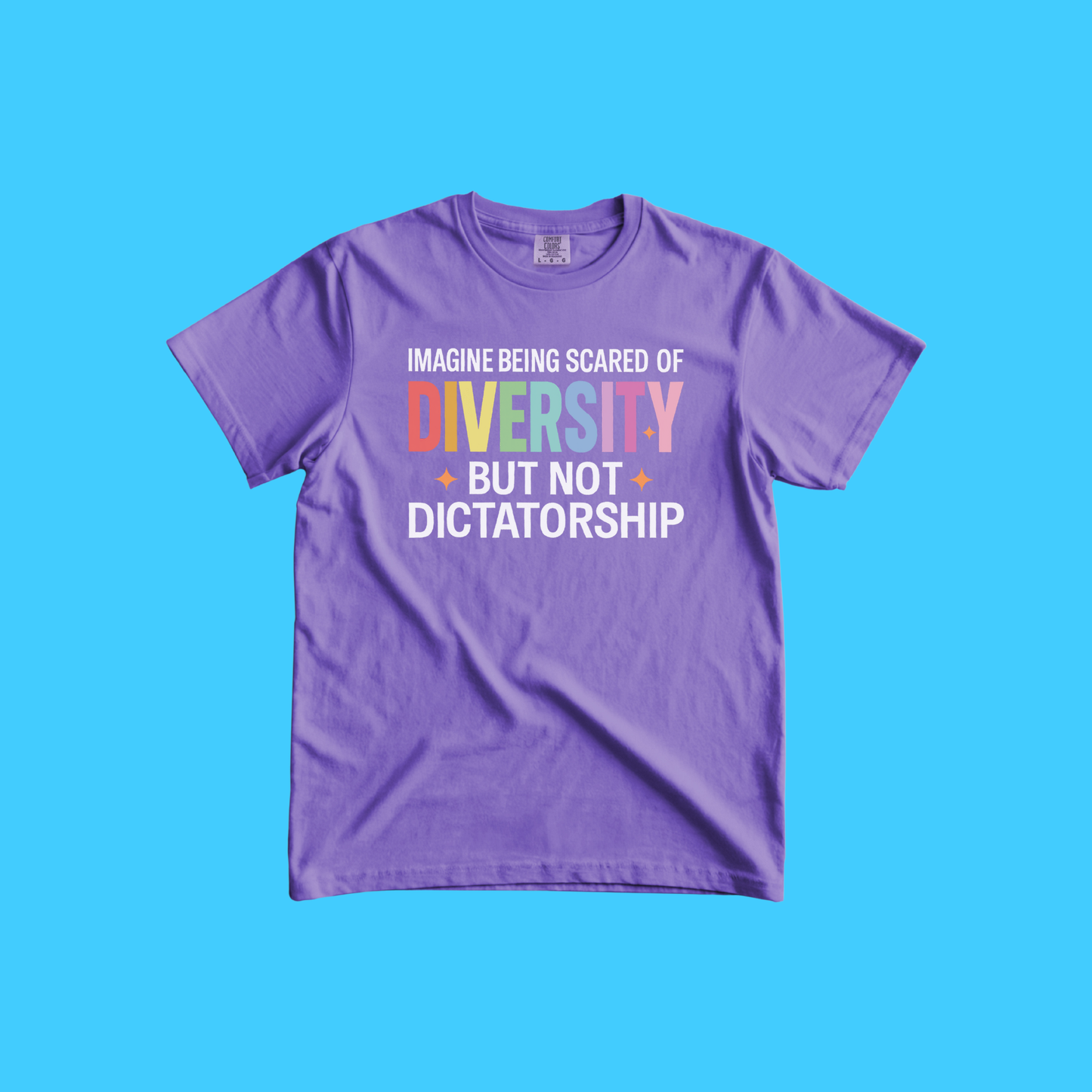 Imagine Being Scared of Diversity T-Shirt – Garment Dyed Heavyweight Tee | Activist Equality Shirt