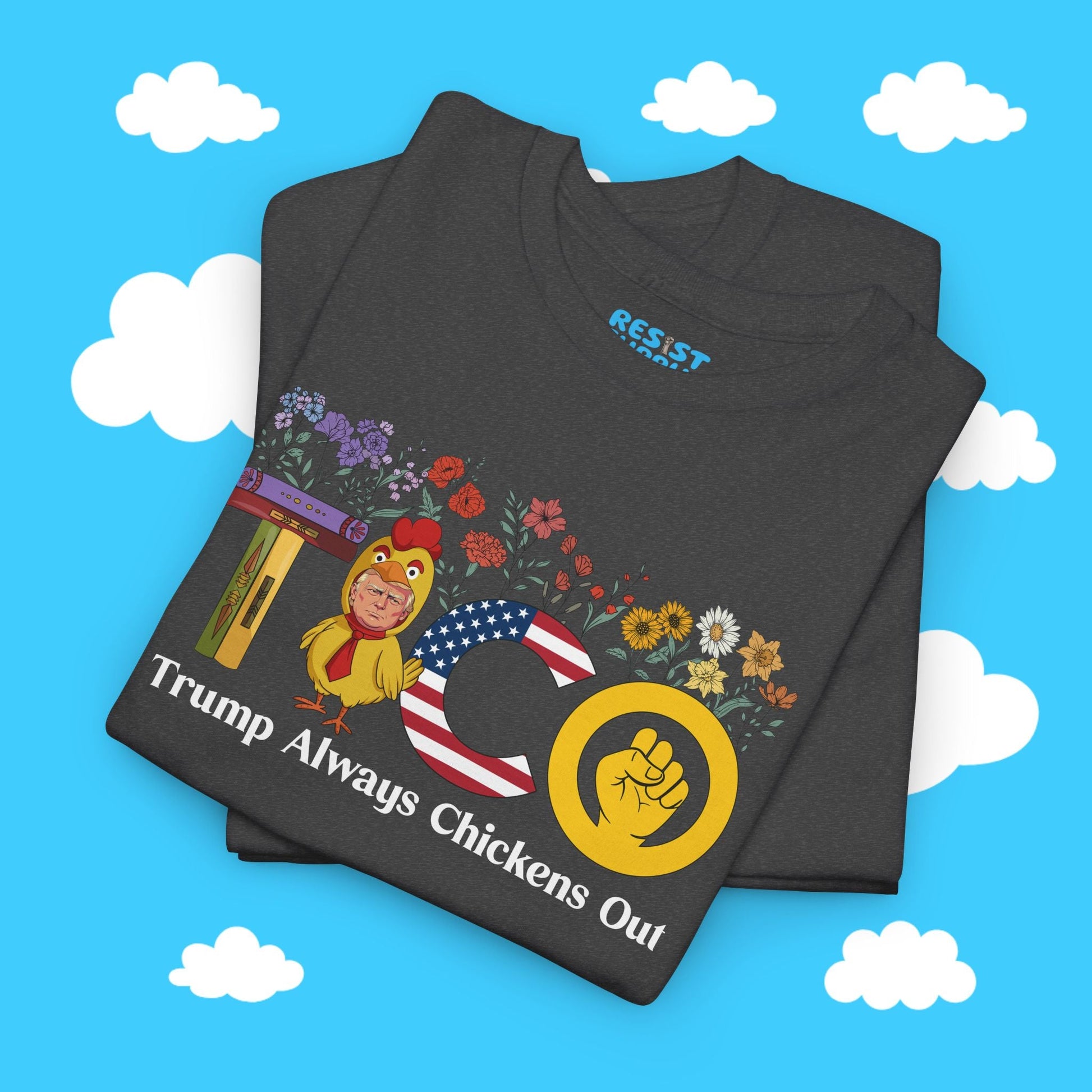 Floral Trump Always Chickens Out - Resist Supply #