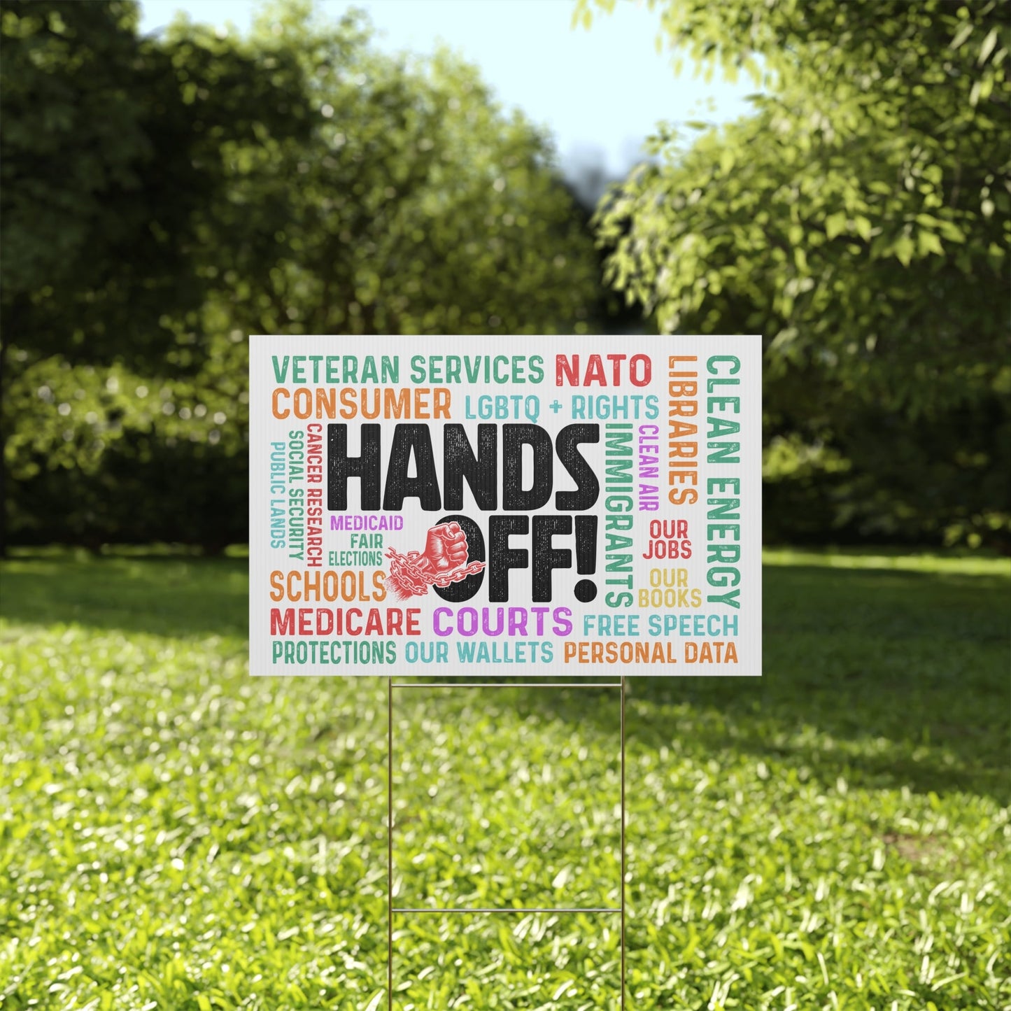 hands off protest sign - Resist Supply #
