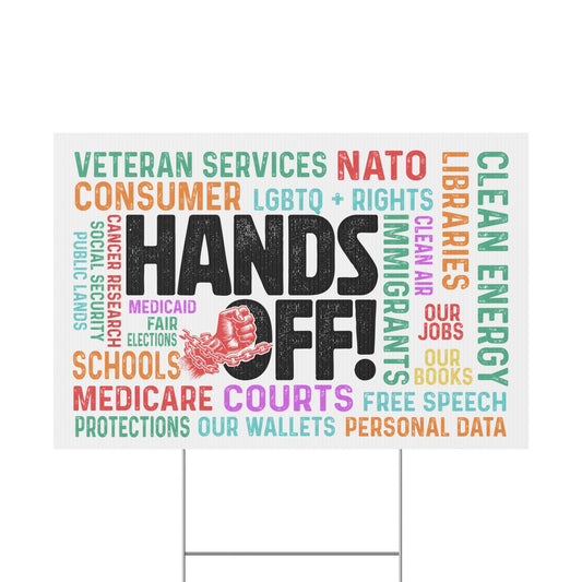 hands off protest sign - Resist Supply #