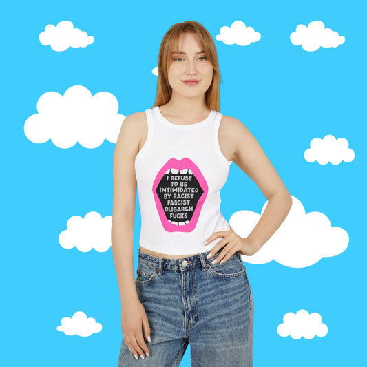 I refuse to be intimidated micro rib tank - Resist Supply #