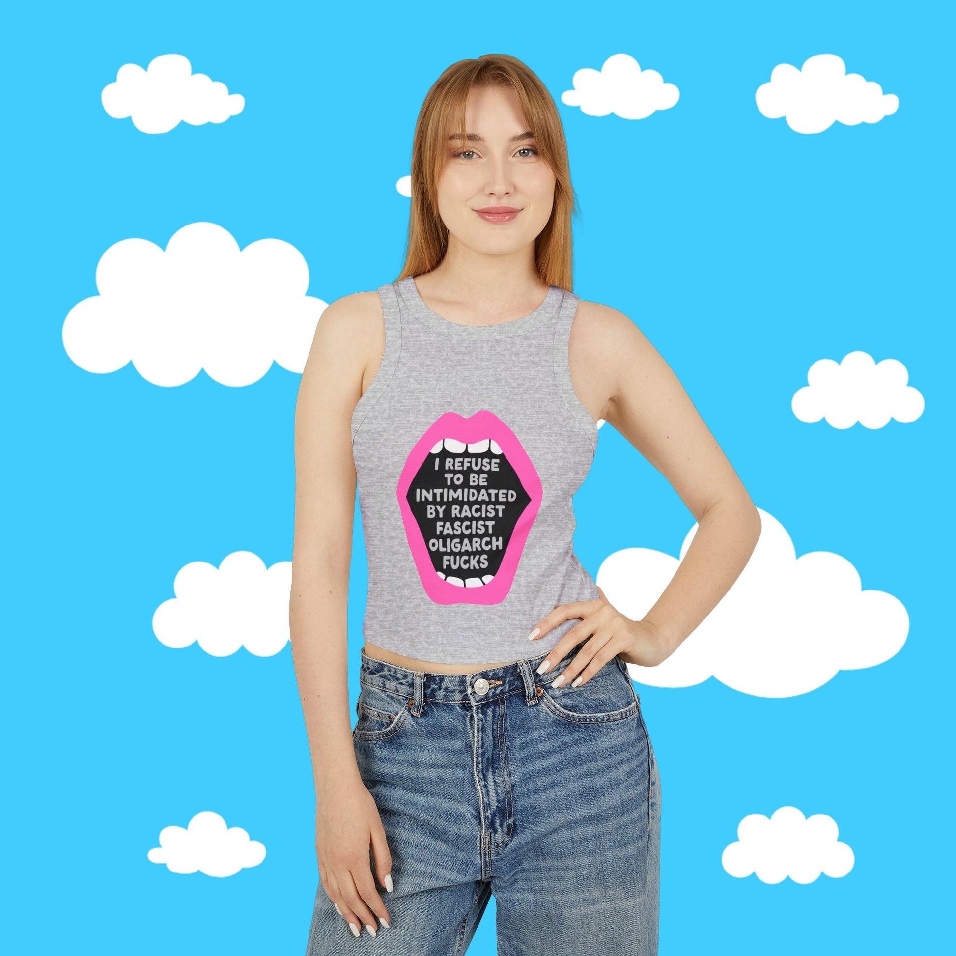 I refuse to be intimidated micro rib tank - Resist Supply #