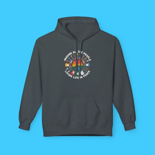 Imagine All The People Living Life In Peace Hoodie - Resist Supply