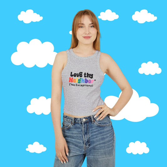 love thy neighbor MICRO RIB TANK - Resist Supply #