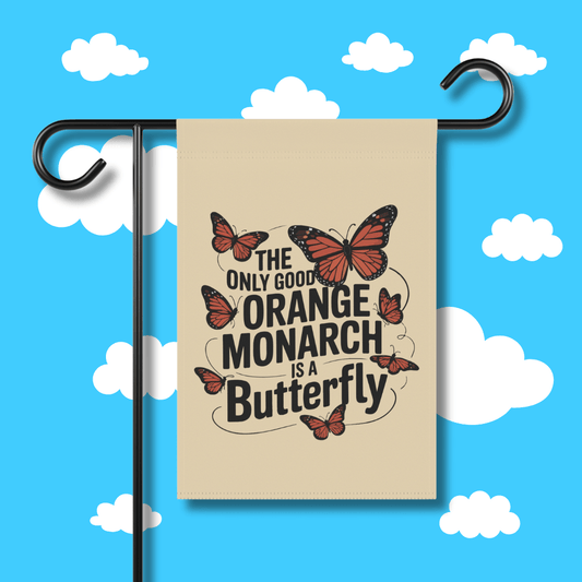 Orange Monarch Garden Flag - Resist Supply #