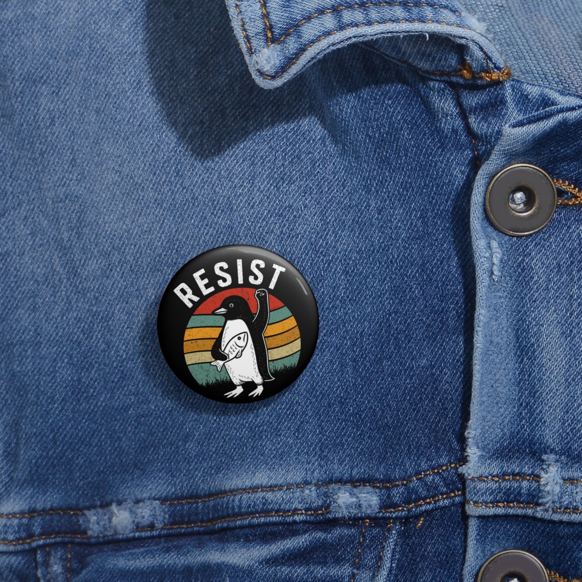 penguin resistance button - Resist Supply #