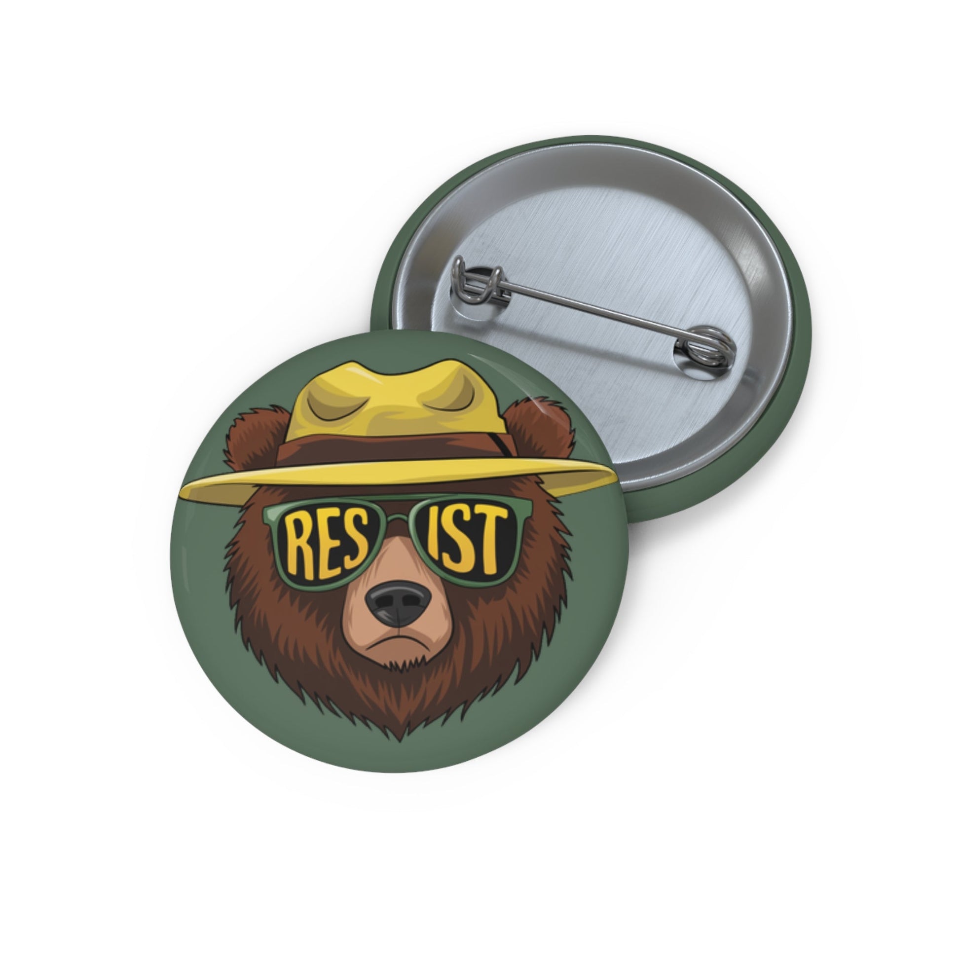smokey bear button - Resist Supply #