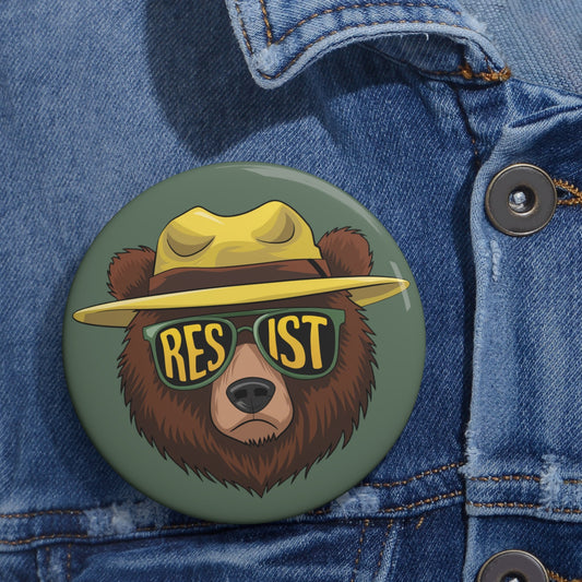 smokey bear button - Resist Supply #