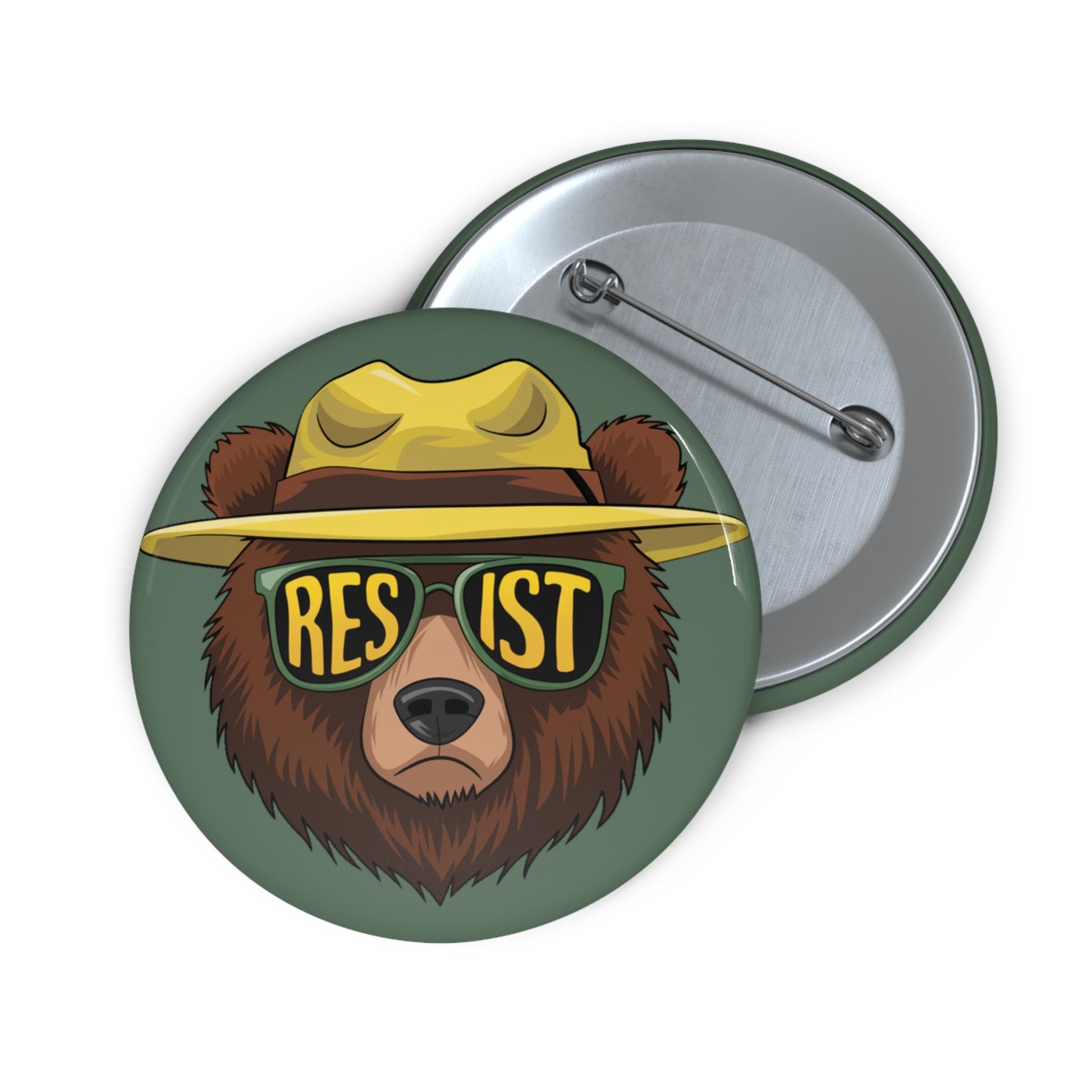 smokey bear button - Resist Supply #