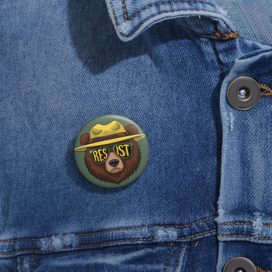 smokey bear button - Resist Supply #