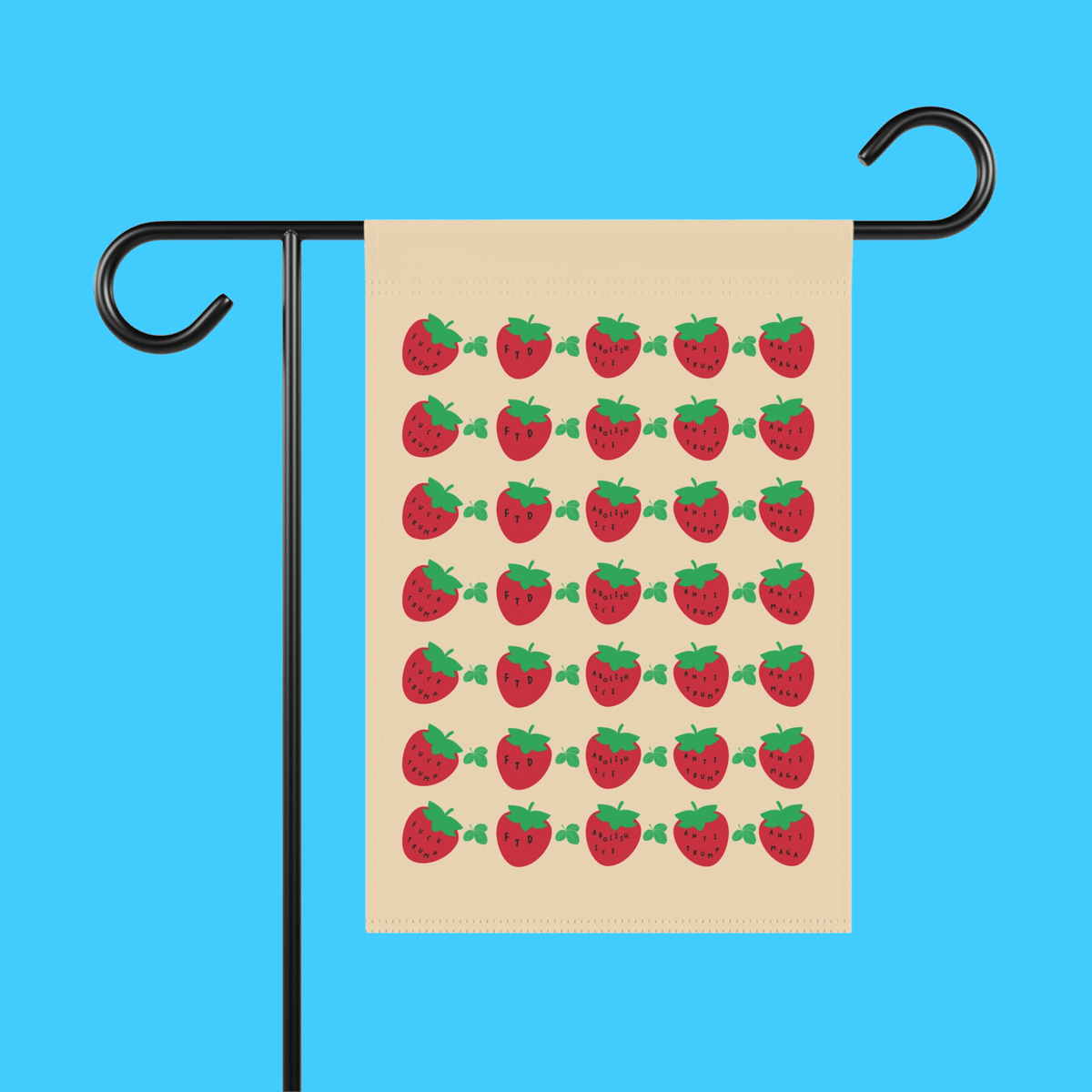 Strawberry Subtle FDT Garden Flag - Resist Supply
