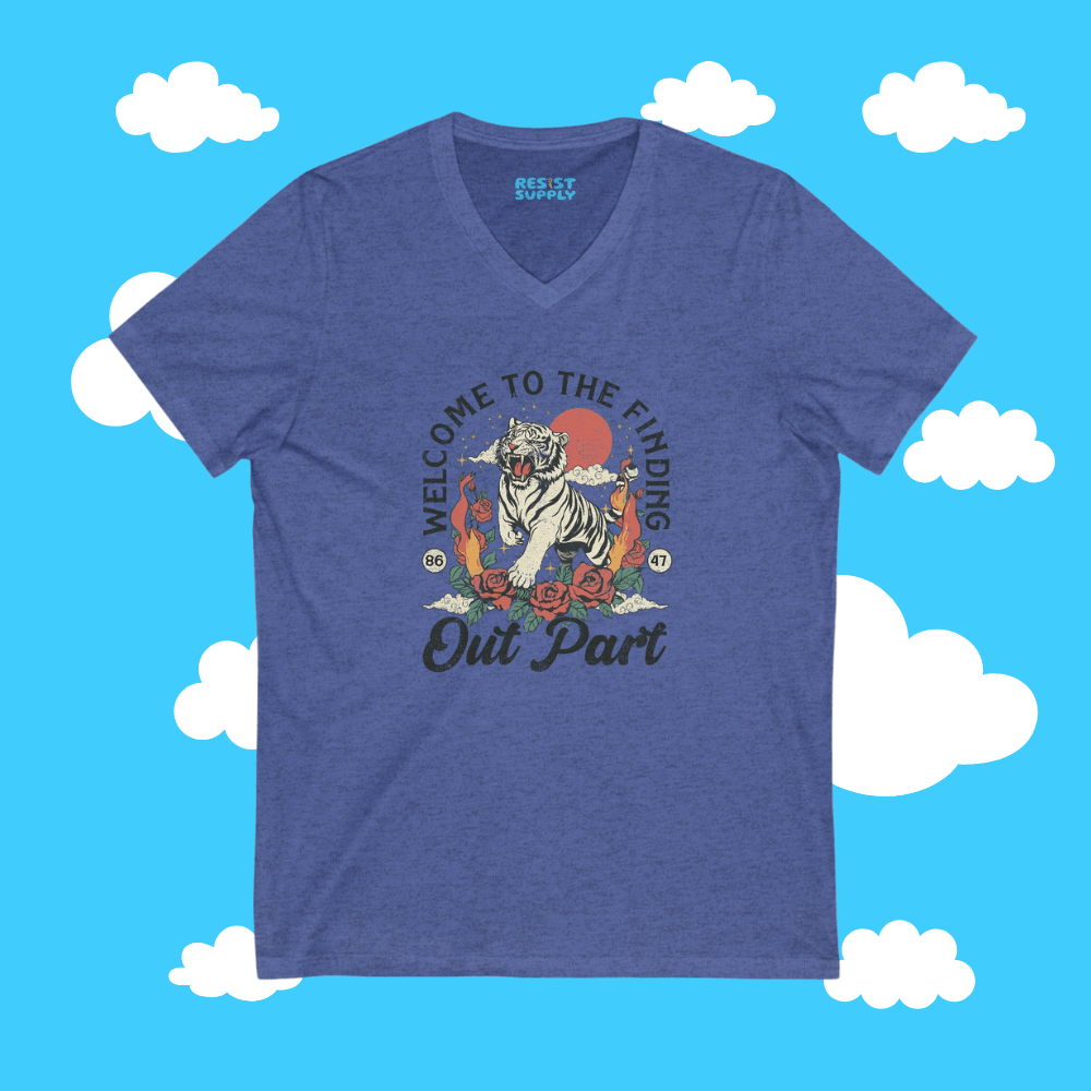 Welcome to the Finding Out Part V-Neck Tee - Resist Supply #