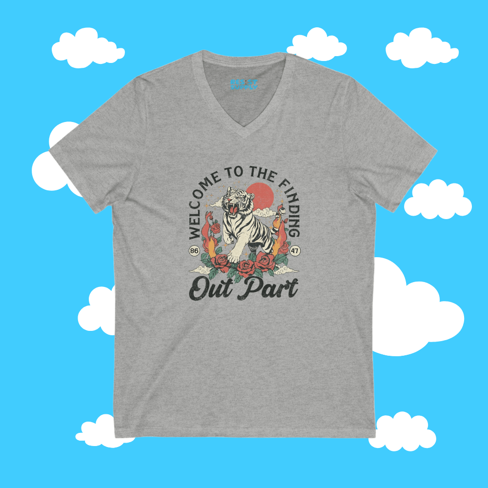 Welcome to the Finding Out Part V-Neck Tee - Resist Supply #