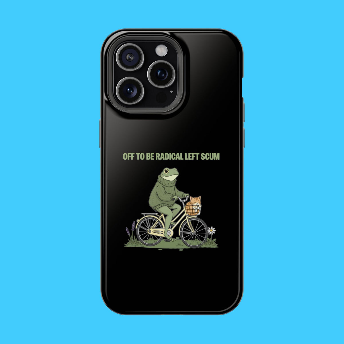 Portland Frog Radical Left Scum Magnetic Phone Case – Dual Layer Impact Resistant Cover | Funny Political Humor MagSafe iPhone & Samsung Case