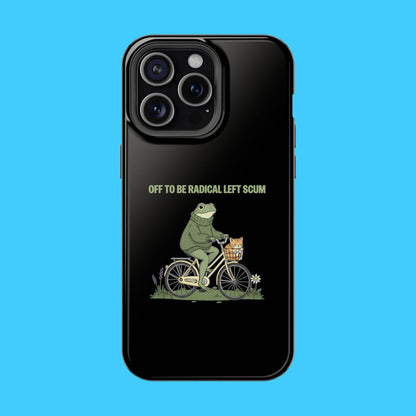 Portland Frog Radical Left Scum Magnetic Phone Case – Dual Layer Impact Resistant Cover | Funny Political Humor MagSafe iPhone & Samsung Case