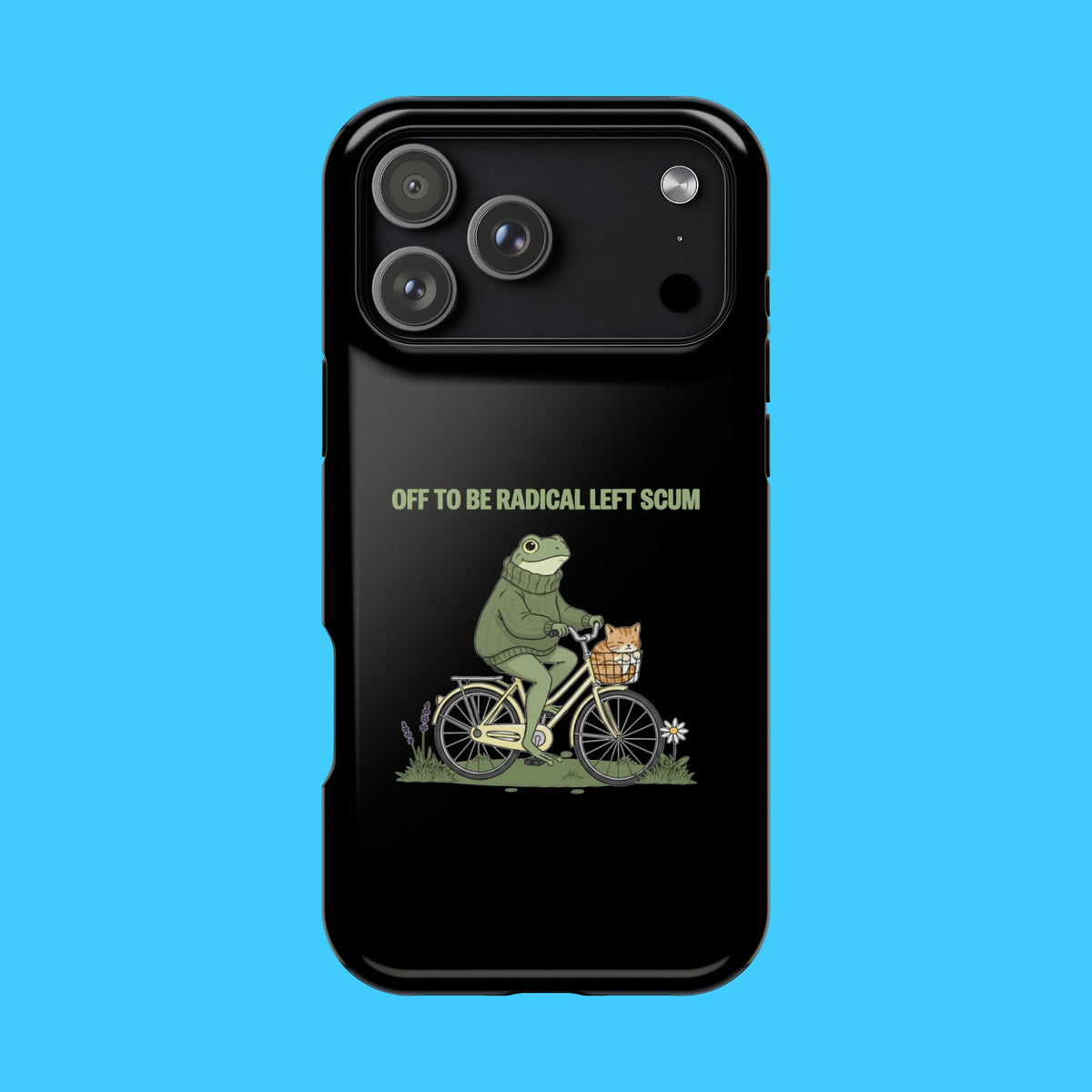 Portland Frog Radical Left Scum Magnetic Phone Case – Dual Layer Impact Resistant Cover | Funny Political Humor MagSafe iPhone & Samsung Case