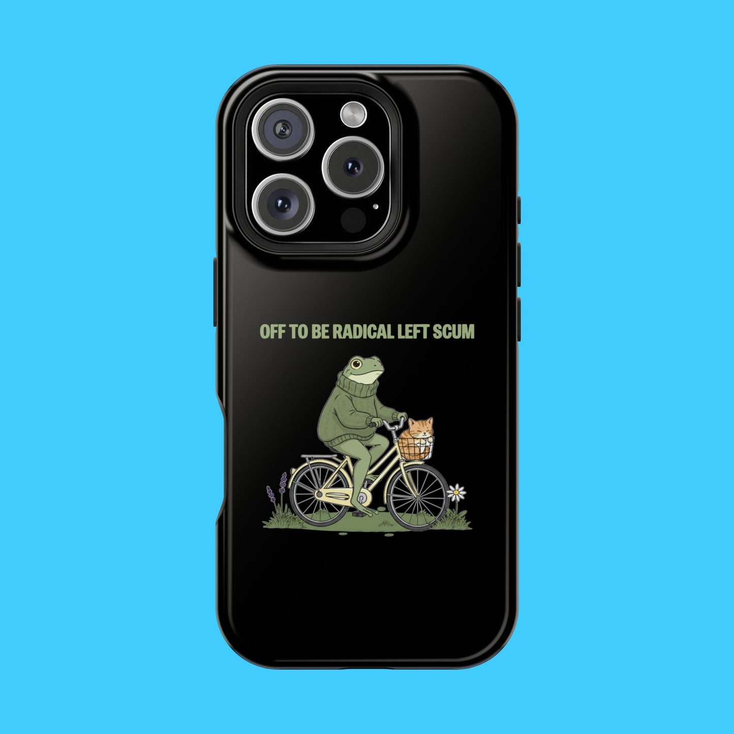 Portland Frog Radical Left Scum Magnetic Phone Case – Dual Layer Impact Resistant Cover | Funny Political Humor MagSafe iPhone & Samsung Case