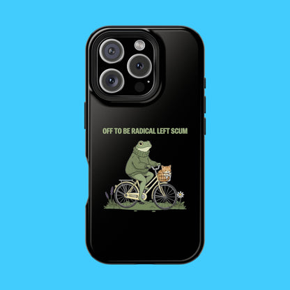 Portland Frog Radical Left Scum Magnetic Phone Case – Dual Layer Impact Resistant Cover | Funny Political Humor MagSafe iPhone & Samsung Case