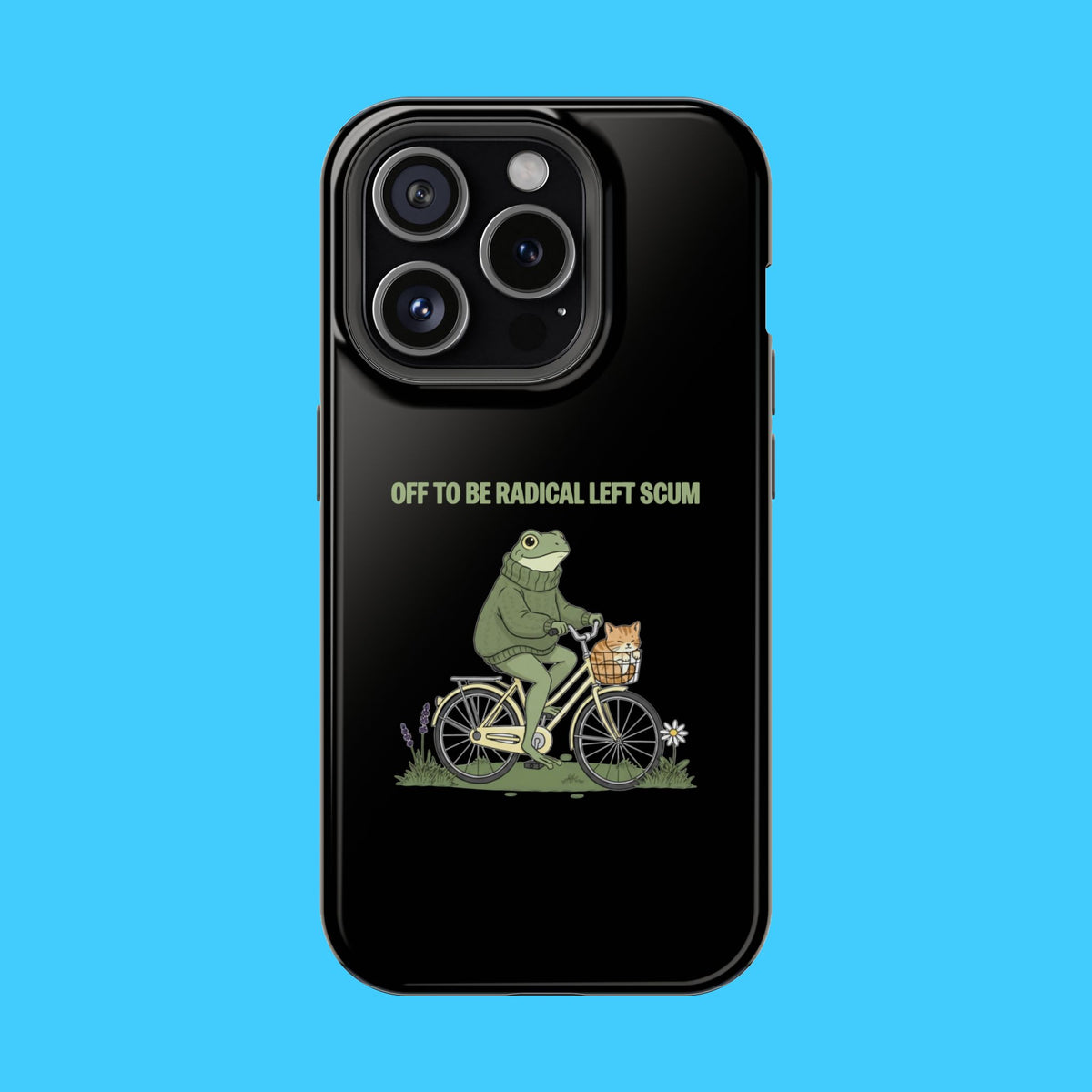 Portland Frog Radical Left Scum Magnetic Phone Case – Dual Layer Impact Resistant Cover | Funny Political Humor MagSafe iPhone & Samsung Case