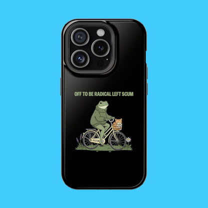 Portland Frog Radical Left Scum Magnetic Phone Case – Dual Layer Impact Resistant Cover | Funny Political Humor MagSafe iPhone & Samsung Case