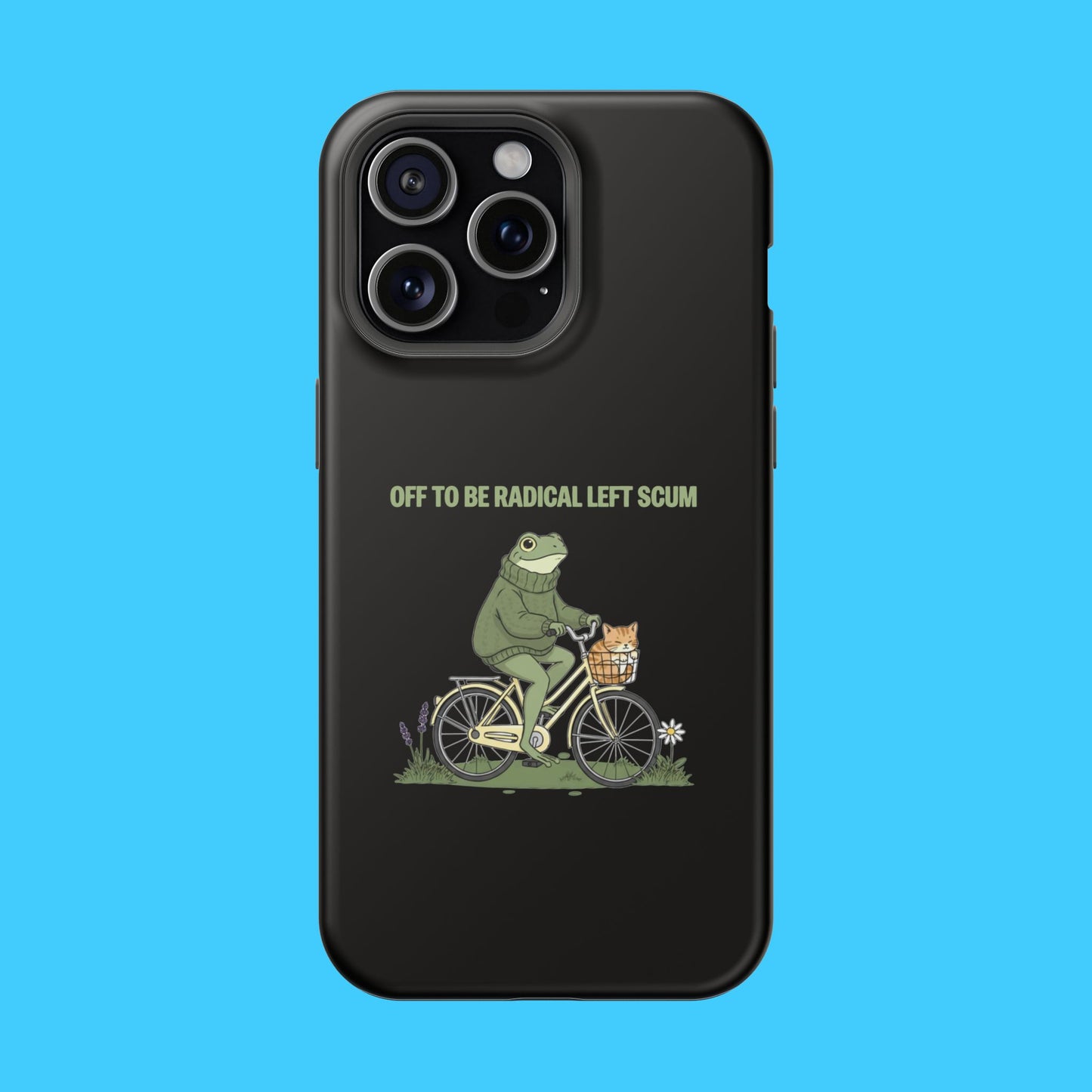 Portland Frog Radical Left Scum Magnetic Phone Case – Dual Layer Impact Resistant Cover | Funny Political Humor MagSafe iPhone & Samsung Case