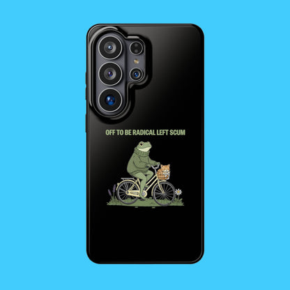Portland Frog Radical Left Scum Magnetic Phone Case – Dual Layer Impact Resistant Cover | Funny Political Humor MagSafe iPhone & Samsung Case