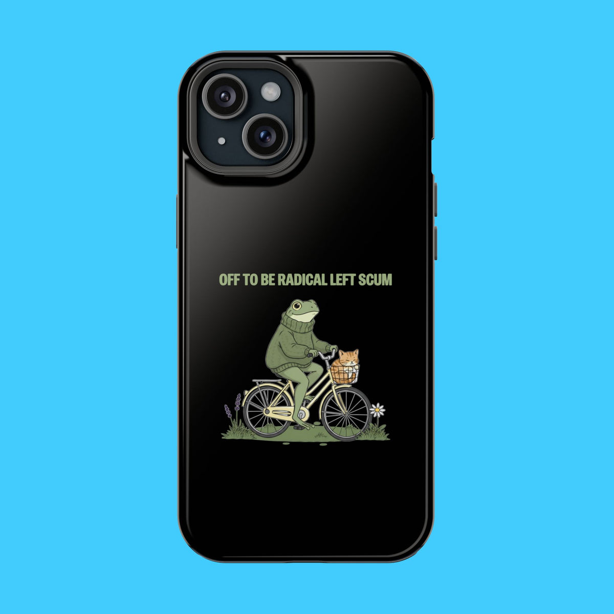 Portland Frog Radical Left Scum Magnetic Phone Case – Dual Layer Impact Resistant Cover | Funny Political Humor MagSafe iPhone & Samsung Case