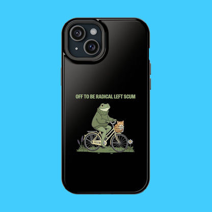 Portland Frog Radical Left Scum Magnetic Phone Case – Dual Layer Impact Resistant Cover | Funny Political Humor MagSafe iPhone & Samsung Case